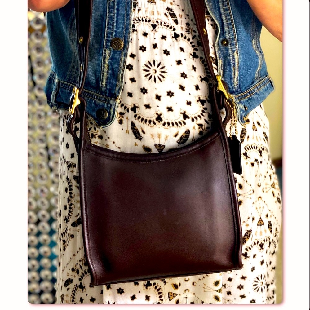 VINTAGE COACH MAHOGANY LEGACY CROSSBODY BAG 9997 - Picture 4 of 15